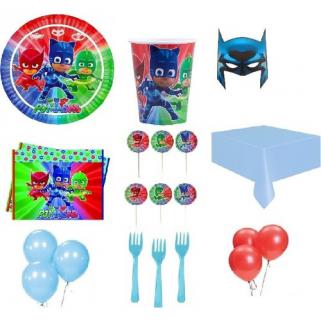 Pijamaskeliler Pj Masks Lisanslı Parti Sunum Seti 32 Kişilik