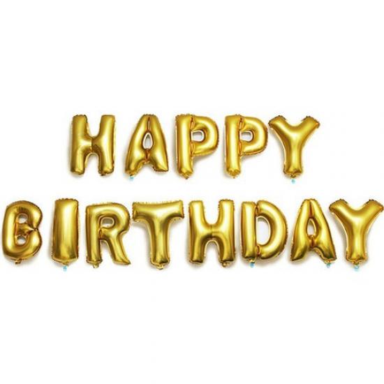 Happy Birthday Gold Balon Seti 40 cm