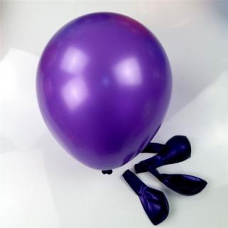 25 Adet Metalik Lateks Balon Mor Renk