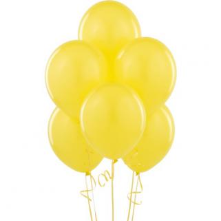 25 Adet Metalik Lateks Balon Sarı Renk
