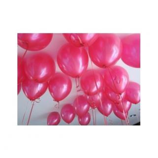 20 Adet Metalik Koyu Pembe Fuşya Balon Doğum Günü Helyumla Uçan