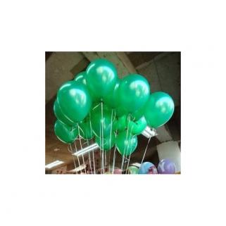 20 Adet Metalik Sedefli Koyu Yeşil Balon Doğum Günü Helyumla Uçan