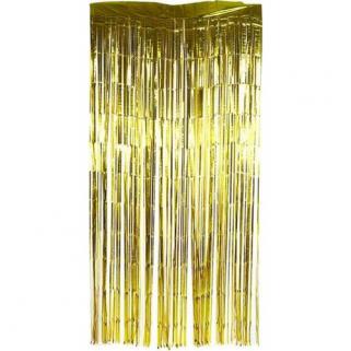 Happyland Metalik Gold-Altın Sarısı 2M Kap Perdesi Parlak Duvar P