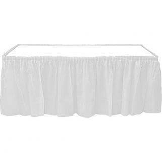 Beyaz Table Skirt Masa Eteği 74 x 426 cm Doğum Günü Parti Ucuz