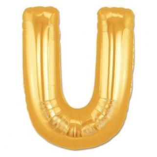 Harf Folyo Balon U Harfi Büyük Boy Balon Altın Sarısı /Dore 100CM