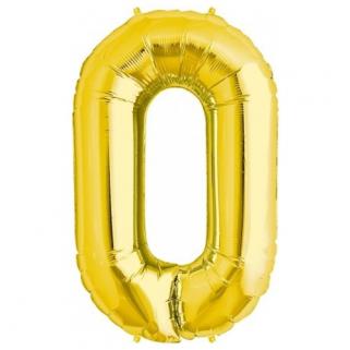 Rakam Folyo Balon 0 Rakamı Büyük Boy Balon Altın Sarısı /Dore 100