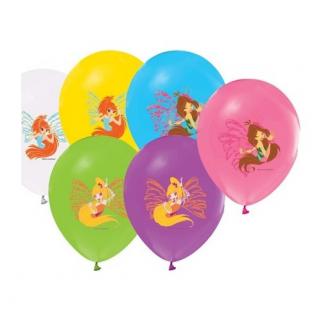Winx 12li Karışık Balon Winks Doğum Günü Partisi Helyumla Uçan