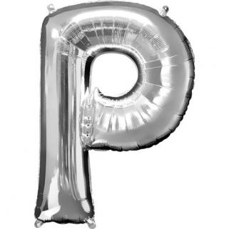 P Harf Gümüş Folyo Balon 100 cm