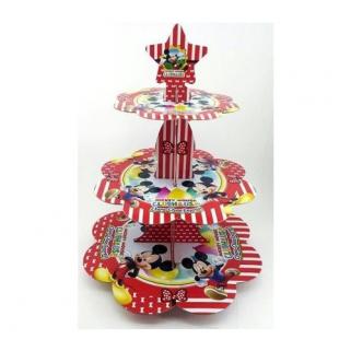 1 Adet Mickey Mouse Cupcake Stand 3 Katlı Doğum Günü Kek Standı