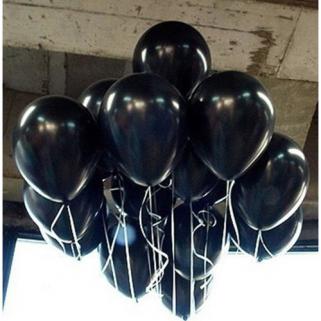 25 adet Mat Siyah Balonlar Helyumla Uçan Özellikte