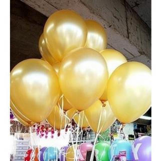30 Adet Gold (Altın Sarısı) Metalik Uçan Özellikli Balon