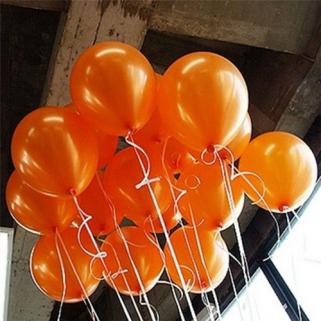 30 Adet Metalik Turuncu Uçan Özellikli Balon