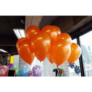 30 Adet Metalik Turuncu Uçan Özellikli Balon