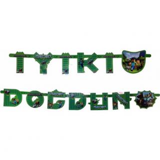 Minecraft İyi ki Doğdun Yazı 2mt Doğum Günü Erkek Parti Malzemesi