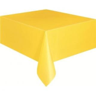 Sarı Kullanat Plastik Masa Örtüsü, 120x180 cm Doğum Günü Partisi