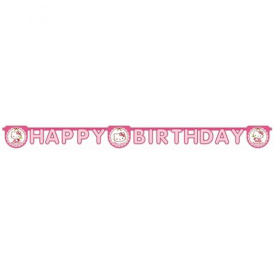 Hello Kitty Doğum Günü Temalı Happy Birthday Banner