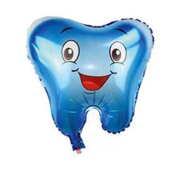 Diş Şeklinde Folyo Balon Mavi