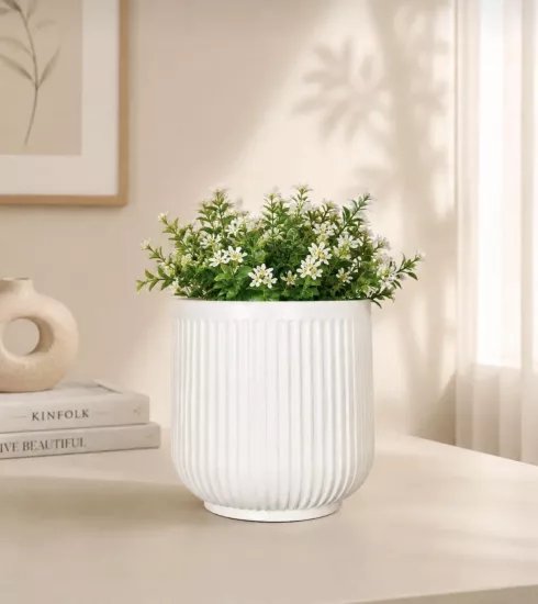 Vazo Dekoratif Bubble Vazo 20 cm – Modern Minimal Kırılmaz Çiçek Vazosu, Canlı ve Yapay Çiçekler İçin
