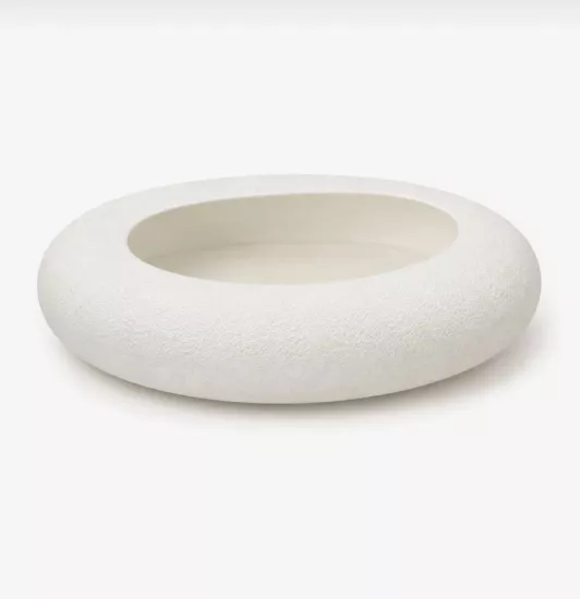 Happyland Saksı Büyük Boy Oval Yassı Kırılmaz Dekoratif Saksı Beyaz 24 × 7 cm – 15 cm Ağız Açıklığı Canlı Bitki ve Yapay Bitki HPYSK60