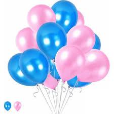 Cinsiyet Belirleme Partisi 30 adet Mavi-Pembe Karısık renk metalik Balon