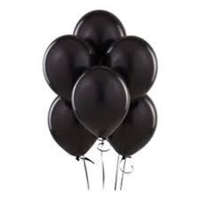 100 Adet Siyah Metalik Balon 12 inc