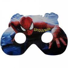 Spiderman Gözlük karton maske 6 adet