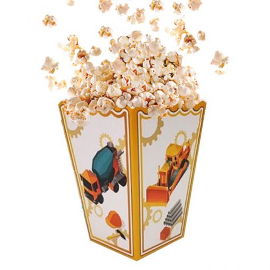 İnşaat Temalı Mısır Popcorn Kutusu - 8 Adet
