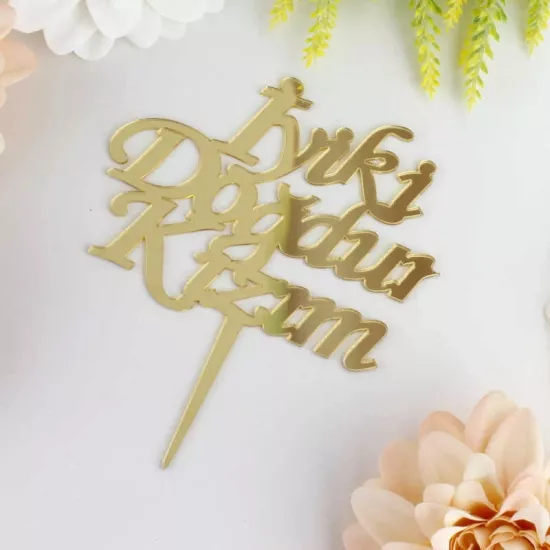 İyiki Doğdun Kızım Gold Pleksi Pasta Üstü