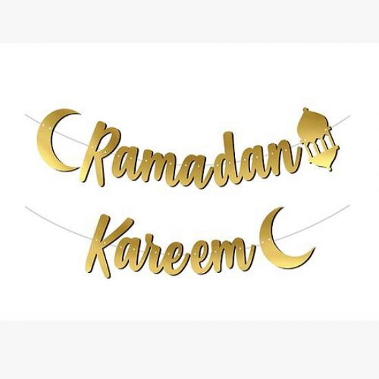 Happyland Ramazan Süsü Ramadan Kareem Kaligrafik Banner