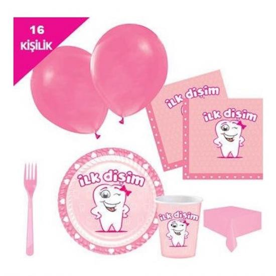 16 Kişilik Pembe İlk Dişim Çıktı Set