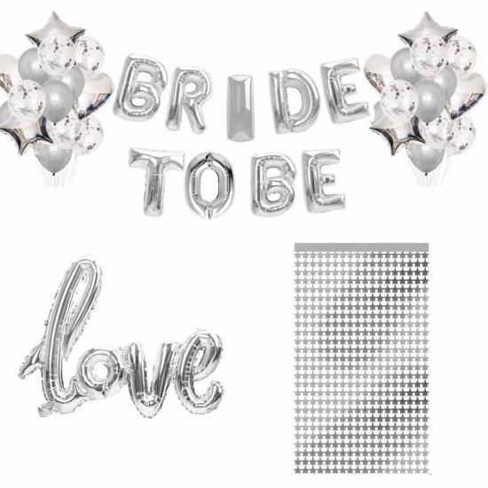Bride To Be Gümüş Folyo Balon Seti Premium