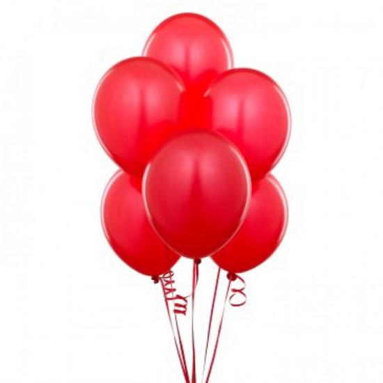 Lateks Metalik Balon Kırmızı 7 Adet
