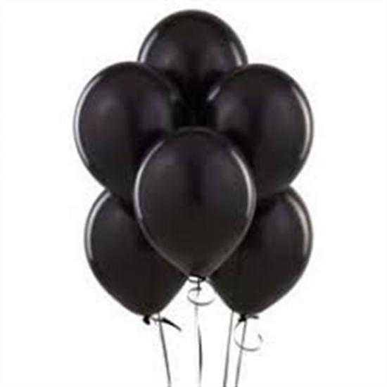 Lateks Metalik Balon Siyah 7 Adet