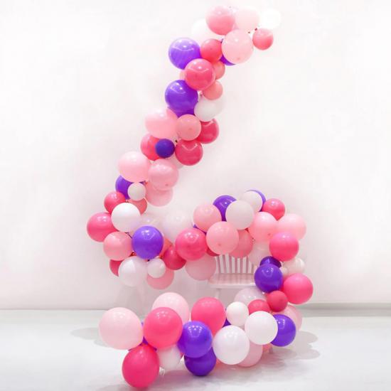Şeker Renkler Metalik Balonlu Balon Zinciri Balon Seti