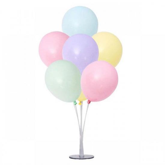 Doğum Günü Balon Seti Soft Balon Standı + 7adet Makaron Balon