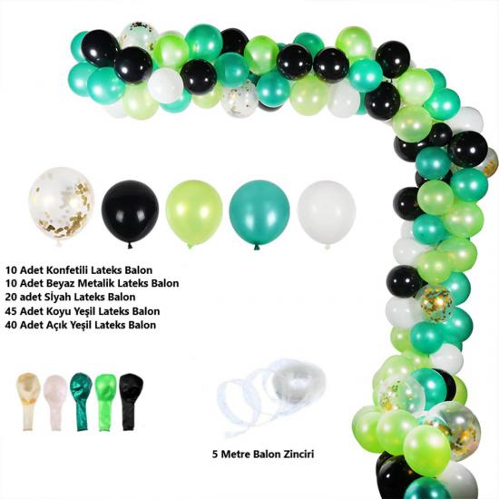  Yeşil Kombin Balon Zinciri Seti