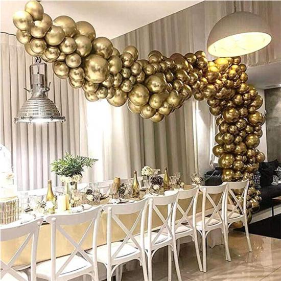 Krom Gold Balon Zinciri Seti 100 Krom + 5 Metre zincir