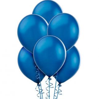 30 Adet Koyu Mavi Balon Metalik Parlak 30-35 Cm