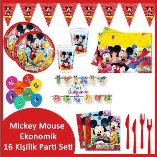 Mickey Mouse 16 Kişilik Parti Seti