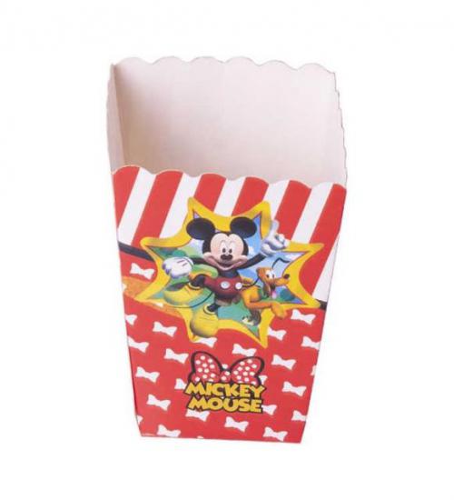 Mickey Mouse Doğum Günü Temalı Mısır Popcorn Kutusu - 10 Adet
