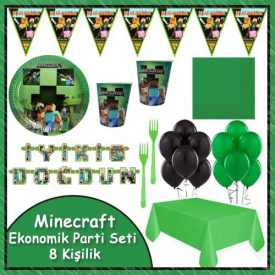 Minecraft Ekonomik Parti Seti 8 Kişilik