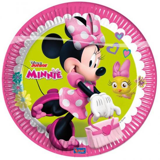 Minnie Mouse Temalı Tabak 8 Adet
