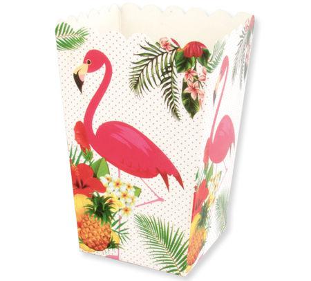 Flamingo Temalı Mısır Popcorn Kutusu - 8 Adet
