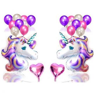 Happyland Unicorn Mor Balon Parti Konsepti