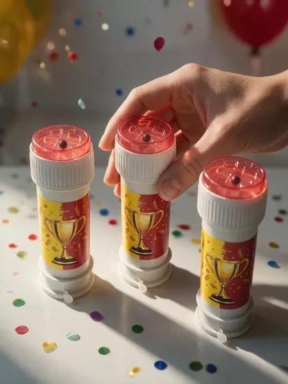 Happyland Sarı Kırmızı Taraftar Baloncuk Köpük 8 Adet Doğum Günü Hediyesi Dağıtmalık Hediye