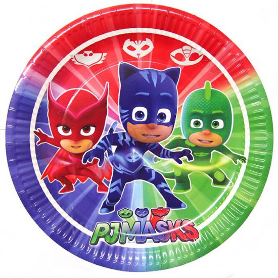 PJ Masks Pijamaskeliler Parti Malzemeleri Konseptli Tabak 8 Adet