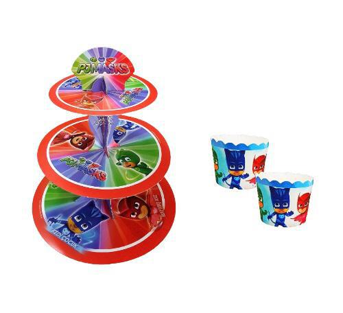 Happyland Pijamaskeliler (PJ Masks) Karakterli Kek Standı + Kek Kapsülü 2’li Set