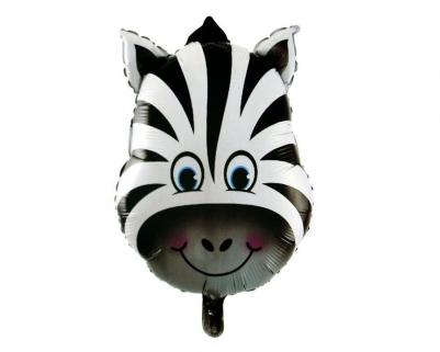 Safari Folyo Balon Hayvanlı Balonlar Zebra Balon 1 Adet 30 Cm