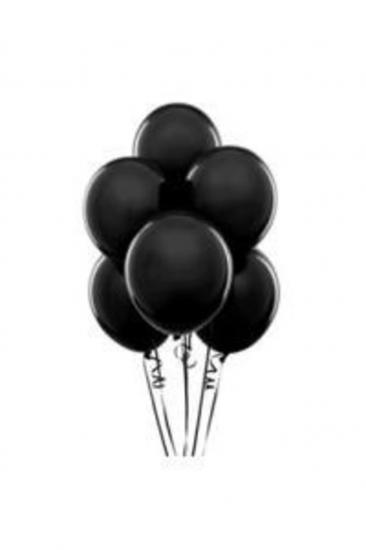 Happyland Balon Düz Renk Siyah 100 Lü 
