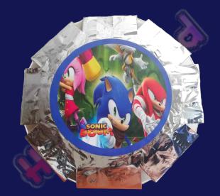 Happyland Sonic Temalı Katlanabilir Pinata Ve Sopası Kendin Yap Pinyata Sonic Boom Baskılı Pinyata